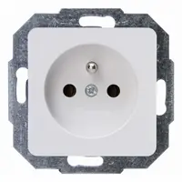 Kopp wandcontactdoos met penaarde Belgie HK02 Milano arctic wit (918913009)