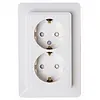 Kopp wandcontactdoos 2-voudig randaarde Safety+ voor enkele inbouwdoos HK02 Milano arctic wit (927713009) Kopp wandcontactdoos 2-voudig randaarde Safety+ voor enkele inbouwdoos HK02 Milano arctic wit (927713009)