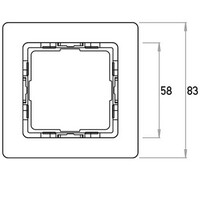 Kopp afdekraam 1-voudig HK05 Paris zilver OP=OP (308420003)