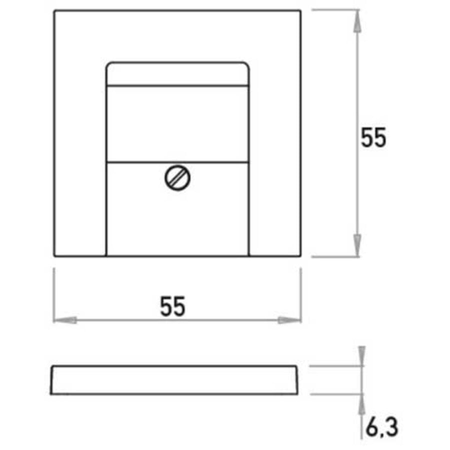 Kopp centraalplaat USB/TAE/luidspreker HK07 Athenis staal grijs (373147009)