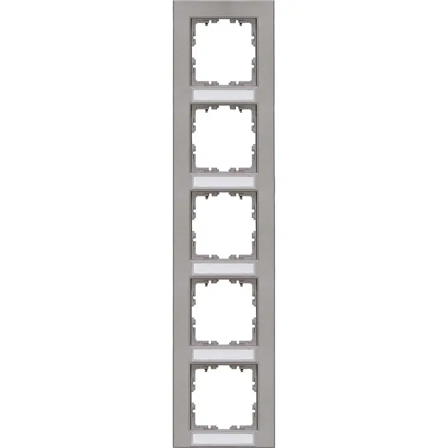 Kopp afdekraam 5-voudig met tekstvenster verticaal HK07 staal grijs (402947051)