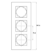 Kopp afdekraam 3-voudig HK07 glas wit (405502004)