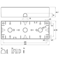 Kopp opbouwdoos 3-voudig HK07 Athenis antraciet (374915001)