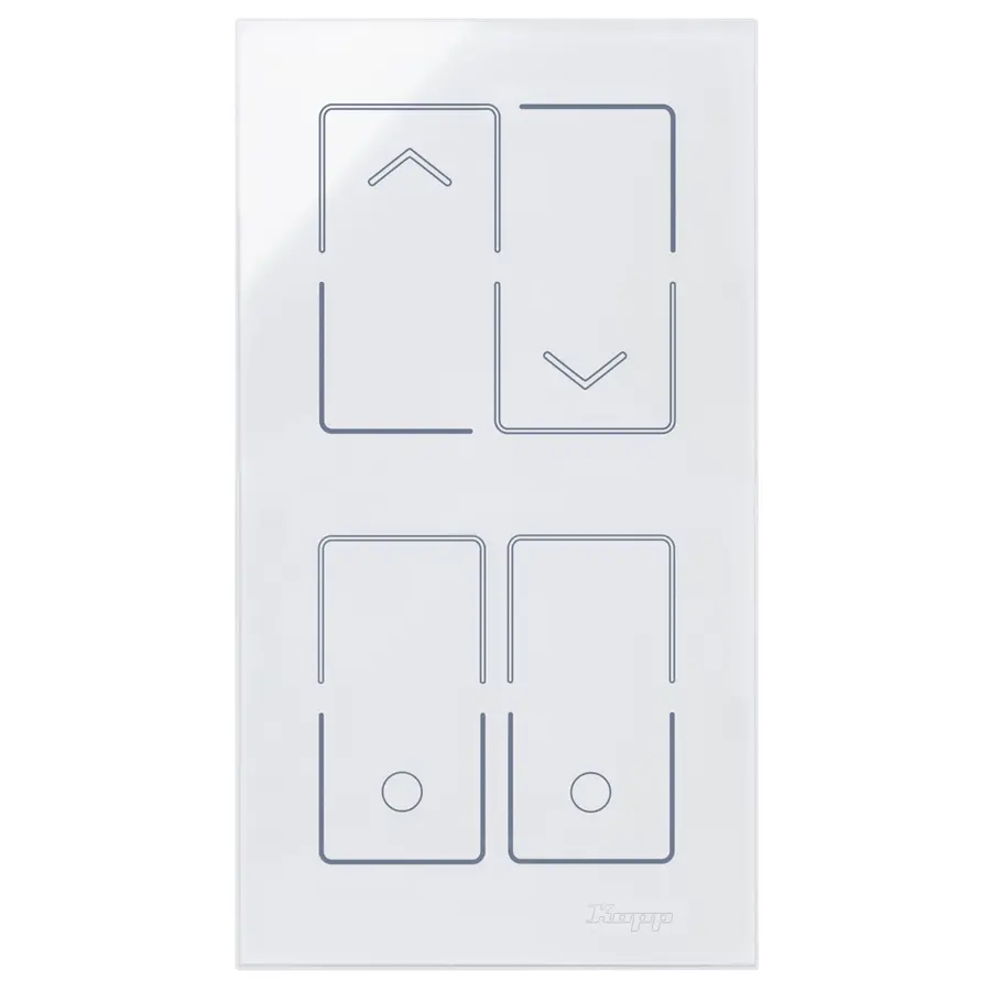 Kopp tastsensor jaloezieschakelaar / serieschakelaar 2-voudig verticaal HKi8 glas wit (853212010)