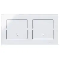 Kopp tastsensor schakelaar 2-voudig horizontaal HKi8 glas wit (851122010)