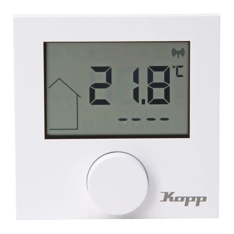 Kopp digitale draadloze ruimtethermostaat vloerverwarming 868MHz opbouw IP20 (831003054)