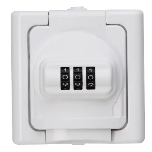 Kopp wandcontactdoos 1-voudig randaarde IP44 cijferslot arctic wit (109802008) Kopp wandcontactdoos 1-voudig randaarde IP44 cijferslot arctic wit (109802008)