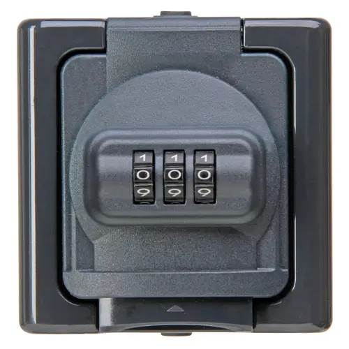 Kopp wandcontactdoos 1-voudig randaarde IP44 cijferslot antraciet (109815008) Kopp wandcontactdoos 1-voudig randaarde IP44 cijferslot antraciet (109815008)