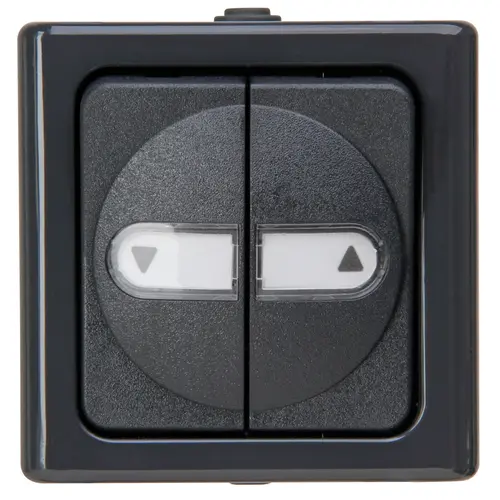Kopp jaloezieschakeaar IP44 antraciet Blue Electric (560915006) Kopp jaloezieschakeaar IP44 antraciet Blue Electric (560915006)