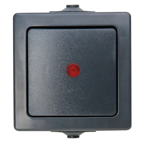 Kopp controleschakelaar IP44 antraciet Nautic (566615003) Kopp controleschakelaar IP44 antraciet Nautic (566615003)