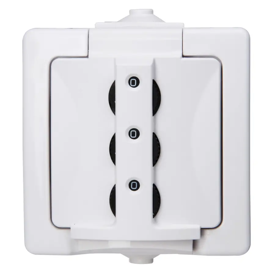 Kopp wandcontactdoos randaarde deksel combinatie sl IP44 arctic wit (955002016)