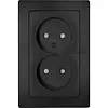 Kopp wandcontactdoos 2-voudig zonder randaarde Safety+ voor enkele inbouwdoos HK05 Paris zwart mat (944750081) Kopp wandcontactdoos 2-voudig zonder randaarde Safety+ voor enkele inbouwdoos HK05 Paris zwart mat (944750081)