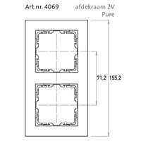 Kopp afdekraam 2-voudig HK07 PURE helder wit glans (406929008)