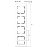 Kopp afdekraam 4-voudig HK07 PURE helder wit glans (407129005)