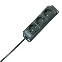 Kopp UNOversal snoercentrale 3-voudig RA SH 1,4 meter snoer antraciet (127015013)