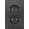 Kopp wandcontactdoos 2-voudig zonder randaarde Safety+ voor enkele inbouwdoos HK07 Athenis antraciet (950015004) Kopp wandcontactdoos 2-voudig zonder randaarde Safety+ voor enkele inbouwdoos HK07 Athenis antraciet (950015004)