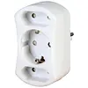 Kopp verloopstekker 1x RA en 2 x euro wit (177602009)