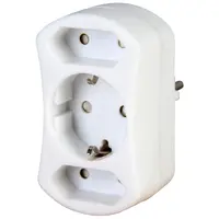 Kopp verloopstekker 1x RA en 2 x euro wit (177602009)