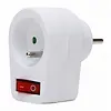 Kopp adapter 1x penaarde Belgie met schakelaar wit (705202002)