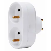 Kopp adapter 2x penaarde Belgie ovaal wit (705113009)