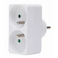 Kopp adapter 2x penaarde Belgie rechthoek wit (705102001)