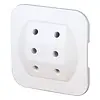 Kopp 3-voudige adapter euro extra vlak wit (174902005)