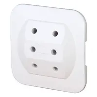 Kopp 3-voudige adapter euro extra vlak wit (174902005)
