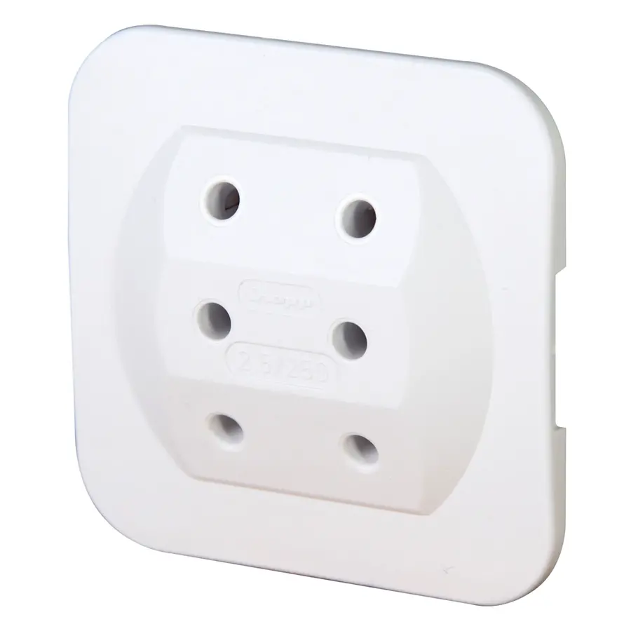 Kopp 3-voudige adapter euro extra vlak wit (174902005)