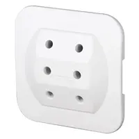 Kopp adapter 3v euro vlak wit 2 stuks (174902081)