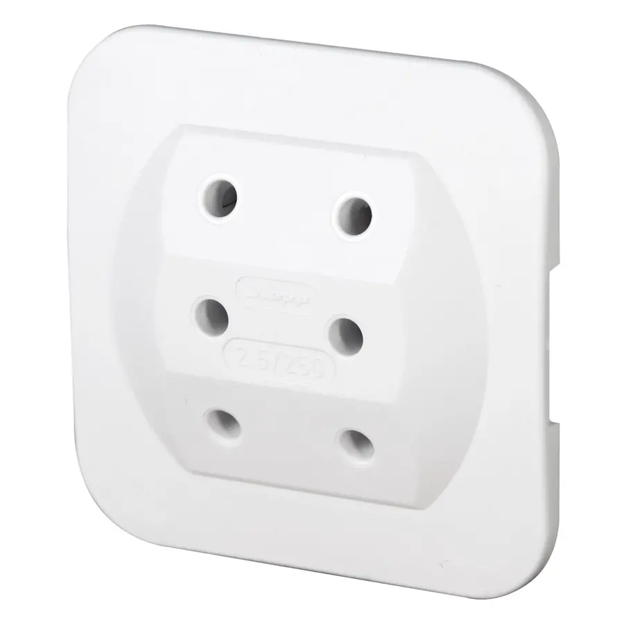Kopp adapter 3v euro vlak wit 2 stuks (174902081)