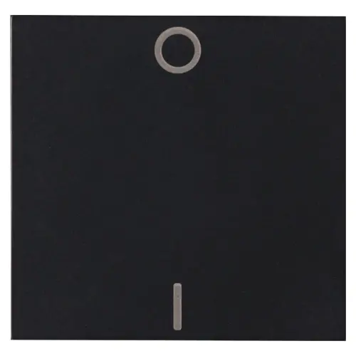 Kopp schakelwip met opdruk 0 - I HK07 Athenis zwart mat (491950008)