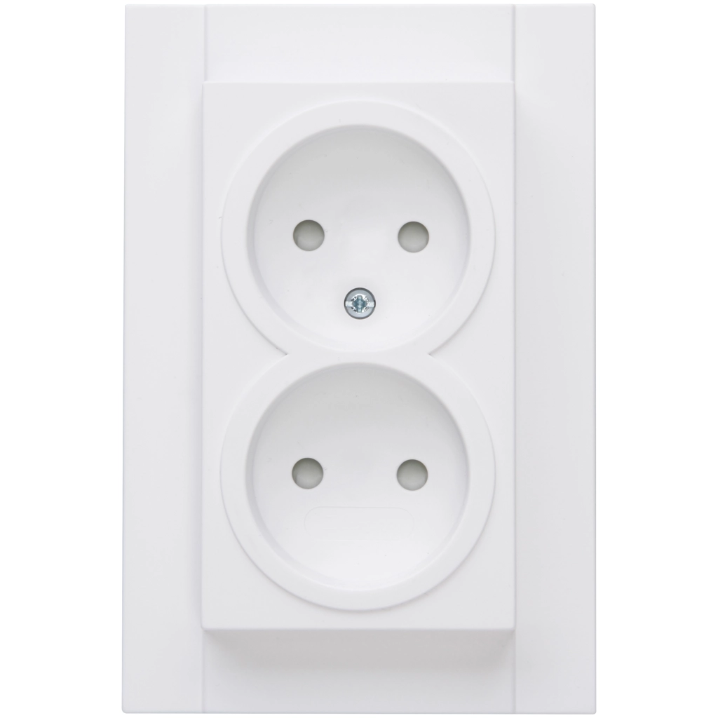 Gira inbouwstopcontact ST55 ongeaard 2-polig wit IP20