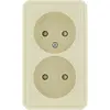 Kopp opbouw wandcontactdoos 2-voudig zonder randaarde Standard creme (108501007) Kopp opbouw wandcontactdoos 2-voudig zonder randaarde Standard creme (108501007)