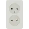 Kopp opbouw wandcontactdoos 2-voudig zonder randaarde Standard arctic wit (108502008)