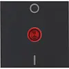 Kopp schakelwip controlevenster rood met opdruk 0 - I HK07 Athenis antraciet (491992008)