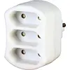 Kopp verloopstekker 3x euro 2.5A wit (471302003)