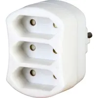 Kopp verloopstekker 3x euro 2.5A wit (471302003)