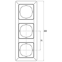 Kopp afdekraam 3-voudig HK02 Milano antraciet (305815000)