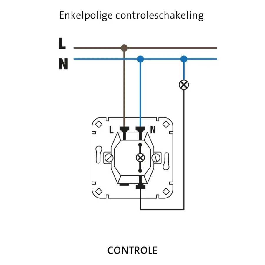 Kopp profi controleschakelaar met N-klem (508600001)