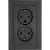 Kopp wandcontactdoos 2-voudig randaarde voor enkele inbouwdoos HK07 Athenis antraciet (929515007) Kopp wandcontactdoos 2-voudig randaarde voor enkele inbouwdoos HK07 Athenis antraciet (929515007)