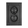 Kopp wandcontactdoos 2-voudig randaarde Safety+ voor enkele inbouwdoos HK07 Athenis antraciet (940215003) Kopp wandcontactdoos 2-voudig randaarde Safety+ voor enkele inbouwdoos HK07 Athenis antraciet (940215003)