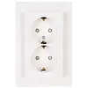 Kopp wandcontactdoos 2-voudig randaarde Safety+ voor enkele inbouwdoos HK07 Athenis helder wit glans (940229004)