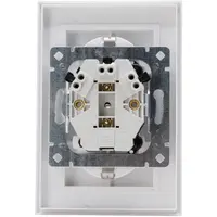 Kopp wandcontactdoos 2-voudig randaarde voor enkele inbouwdoos HK07 Athenis arctic wit glans (958213006)