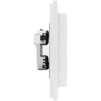 Kopp wandcontactdoos 2-voudig randaarde voor enkele inbouwdoos HK07 Athenis arctic wit glans (958213006)
