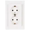 Kopp wandcontactdoos 2-voudig randaarde voor enkele inbouwdoos HK07 Athenis arctic wit glans (929513005)