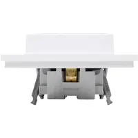 Kopp wandcontactdoos 2-voudig randaarde voor enkele inbouwdoos HK07 Athenis arctic wit glans (929513005)