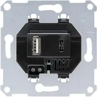 Kopp USB-lader 2 voudig type A en type C totaal 3000mA zwart (298200515)