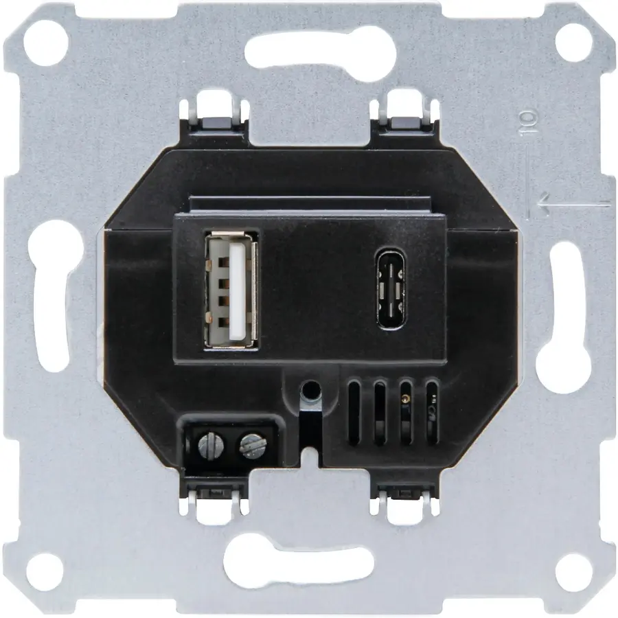 Kopp USB-lader 2 voudig type A en type C totaal 3000mA zwart (298200515)