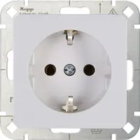 Kopp wandcontactdoos randaarde HK02 Milano arctic wit (914813003)