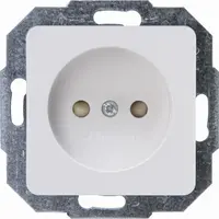Kopp wandcontactdoos zonder randaarde met verhoogde aanraakbeveiliging HK02 Milano arctic wit glans (926613005)